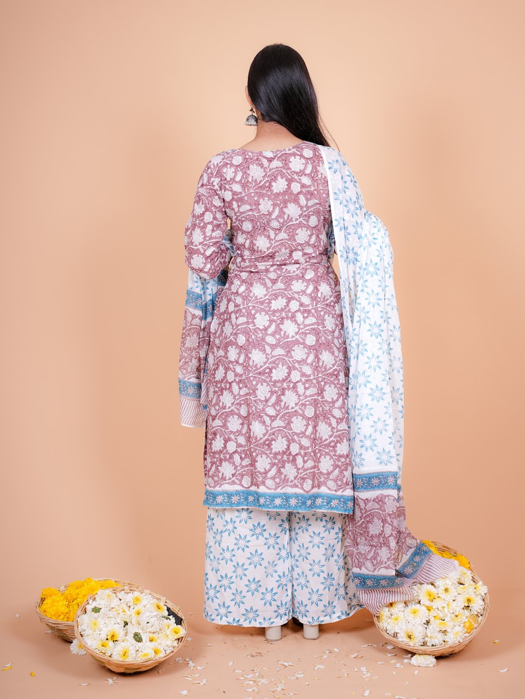 Tarini Three Piece Straight Cotton Set