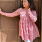 Pink abstract kurta