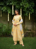 Akruti Yellow Alia Cut Anarkali Set