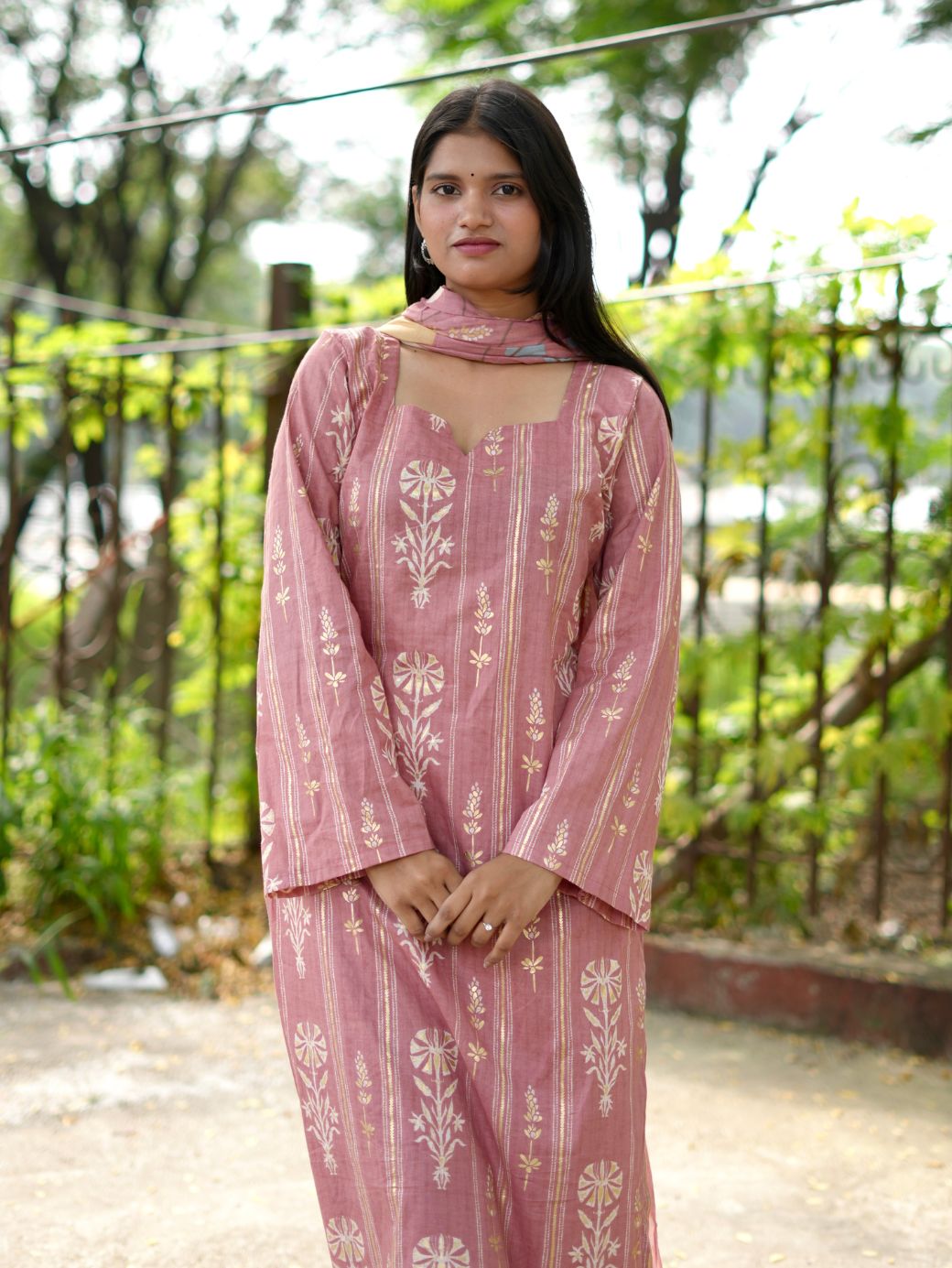 Dusty Rose Elegance Kurta Set