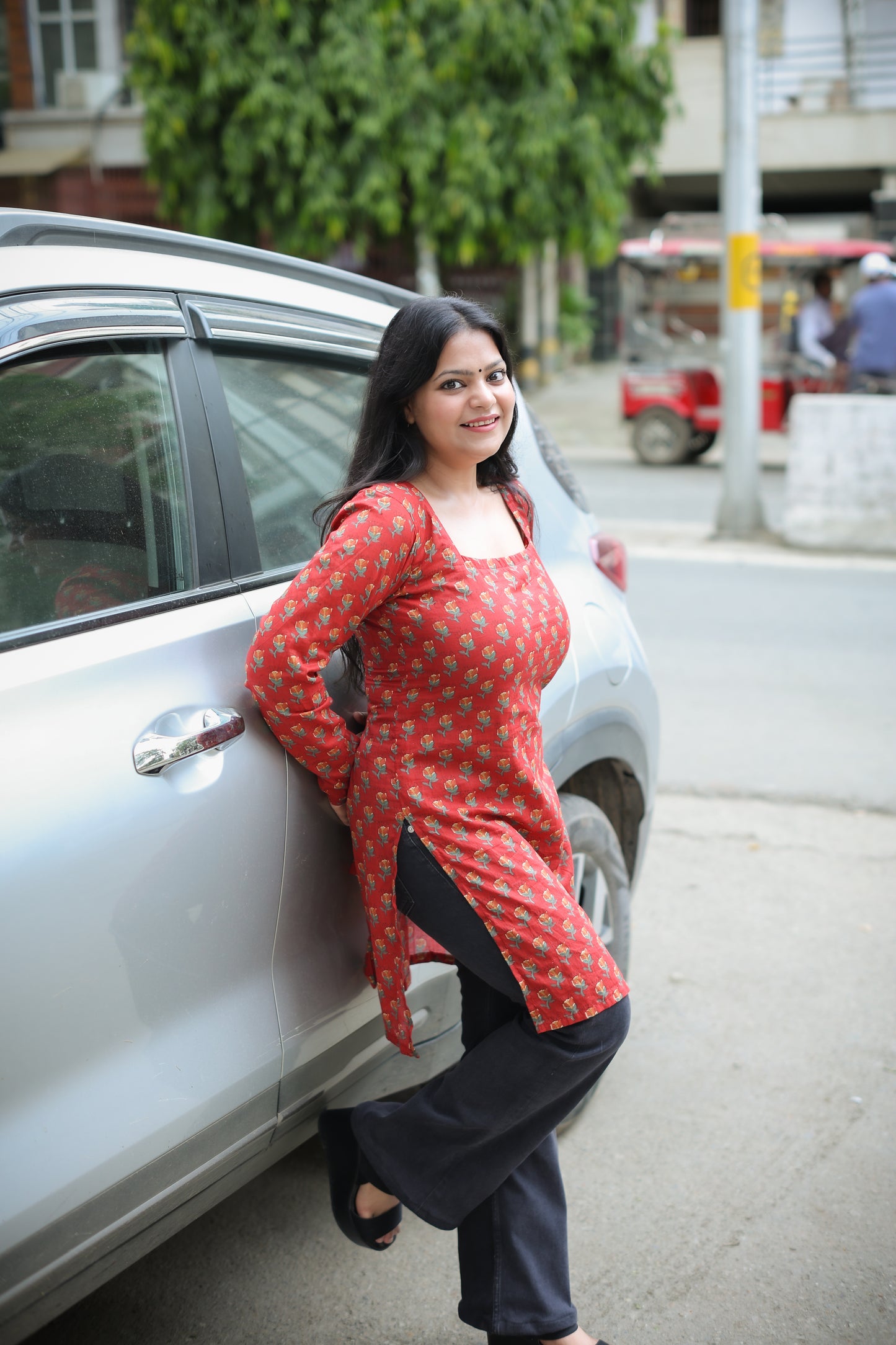 Mehru Square Neck Corset Kurti