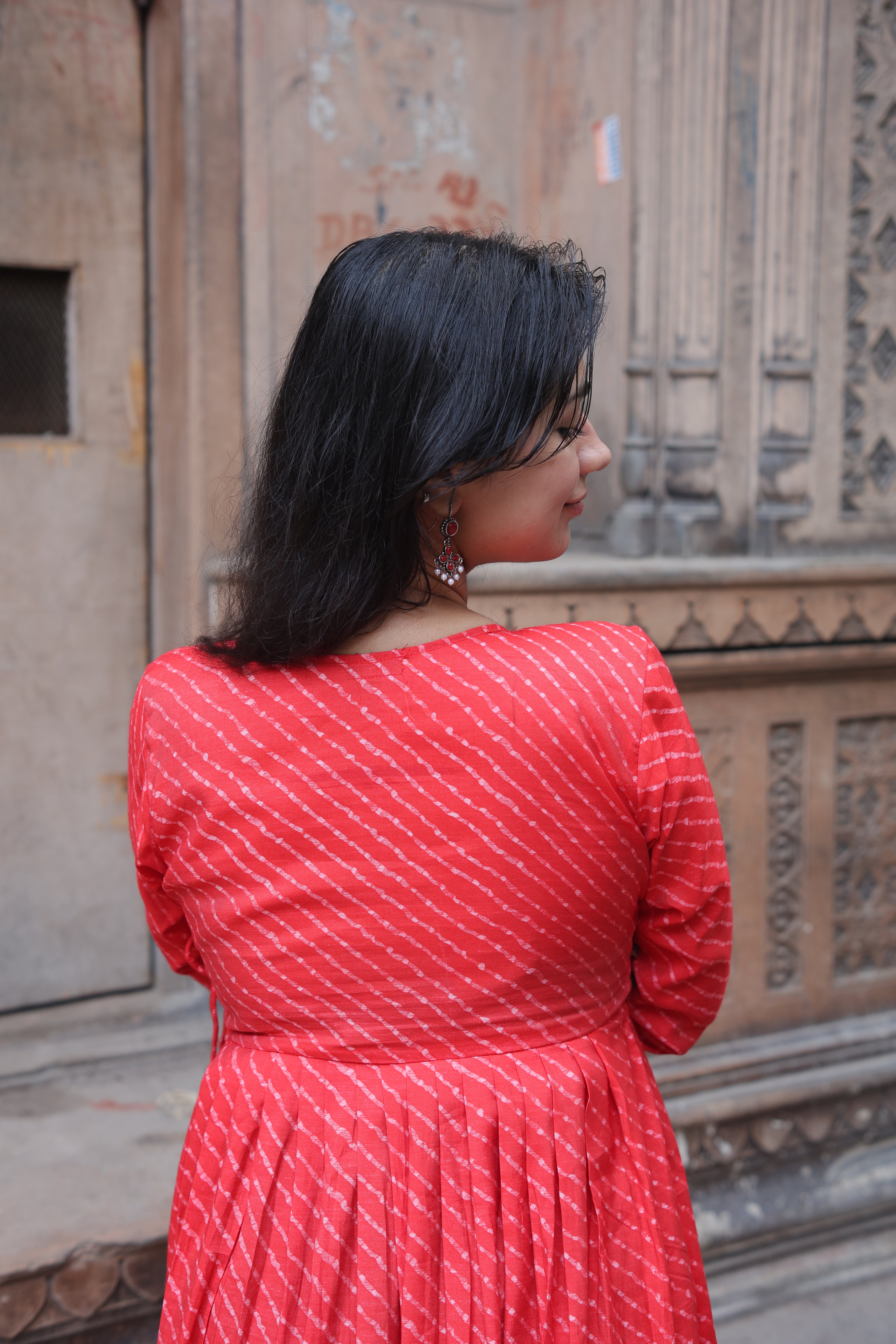 Rajwadi leheriya kameez
