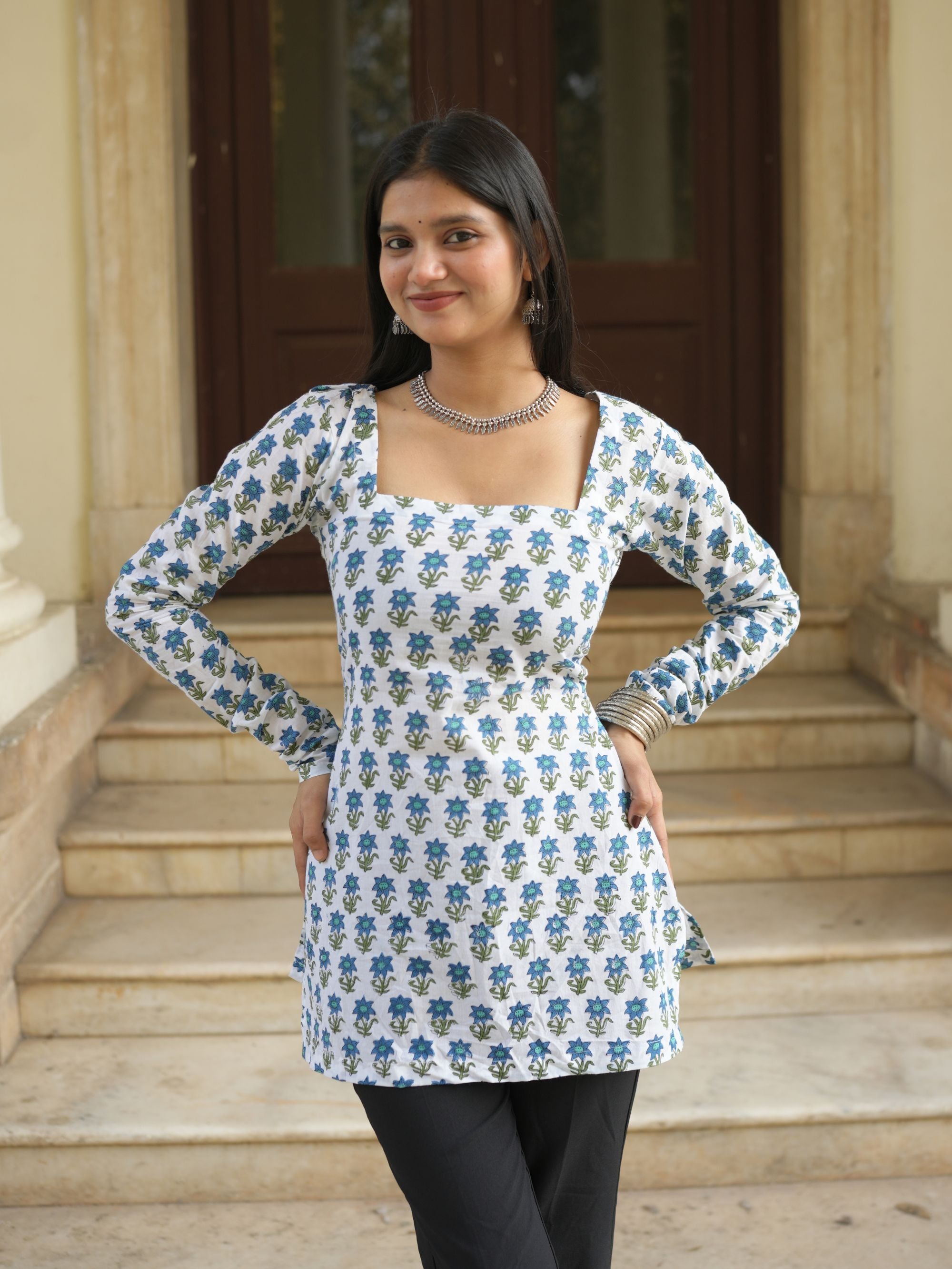 Neel Kamal Square Neck Short Kurti