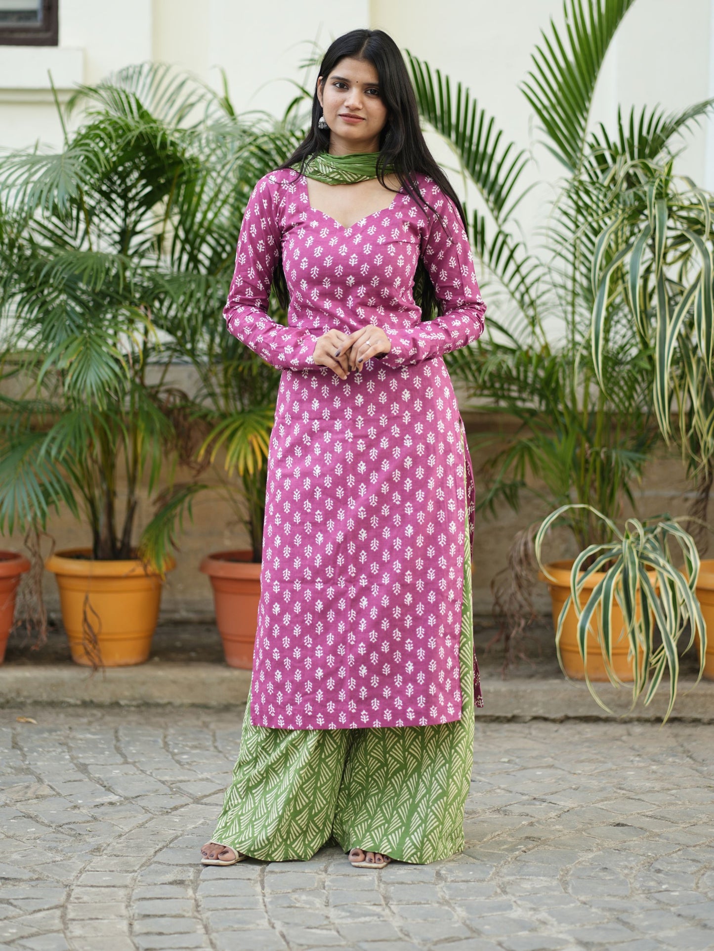 Blossom Pink Kurta Set with Full Sleeve