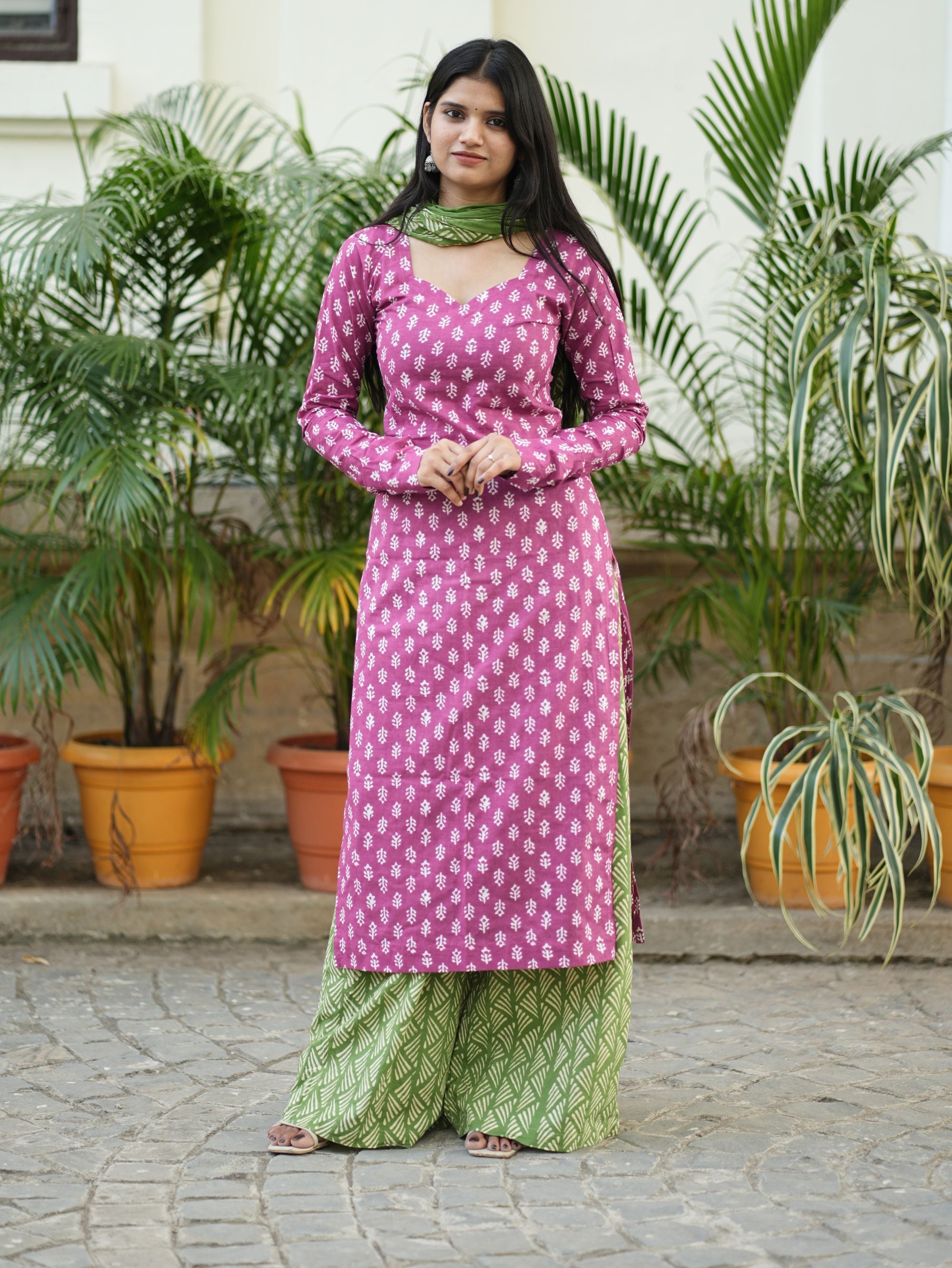 Blossom Pink Kurta Set with Full Sleeve
