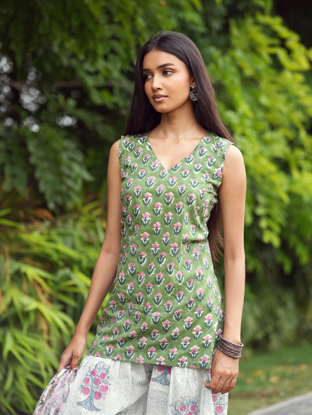 Bani Handblock Cotton Farshi Set