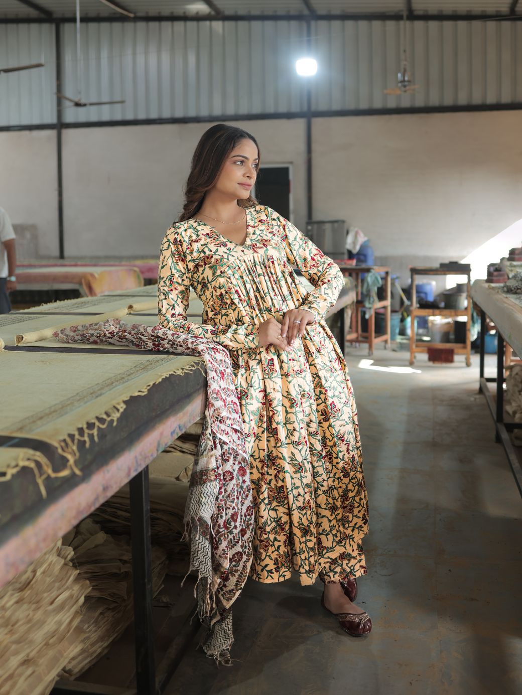 Phoolwari Anarkali – 3 Piece Set