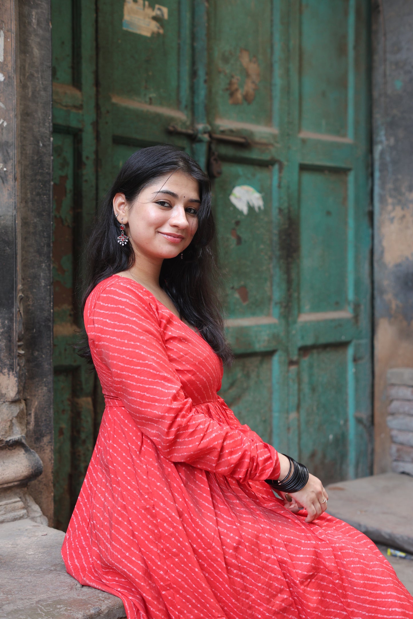 Rajwadi leheriya kameez