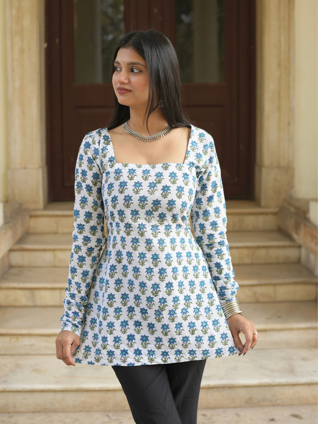 Neel Kamal Square Neck Short Kurti