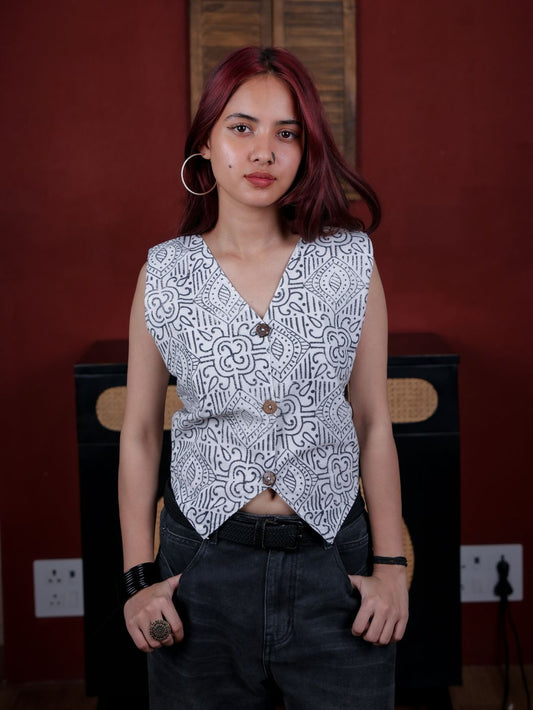 Kalakari Handblock Vest Top