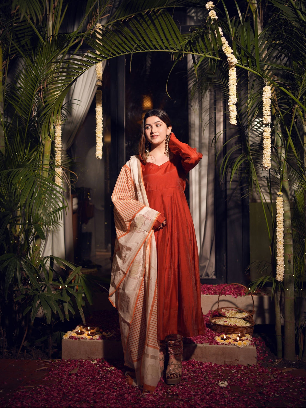 Dastoor Heritage Inspired Three Piece Anarkali Set