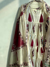 White tilak tiered Anarkali set ( chanderi dupatta )