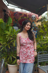 Pink bloom handblock kurti