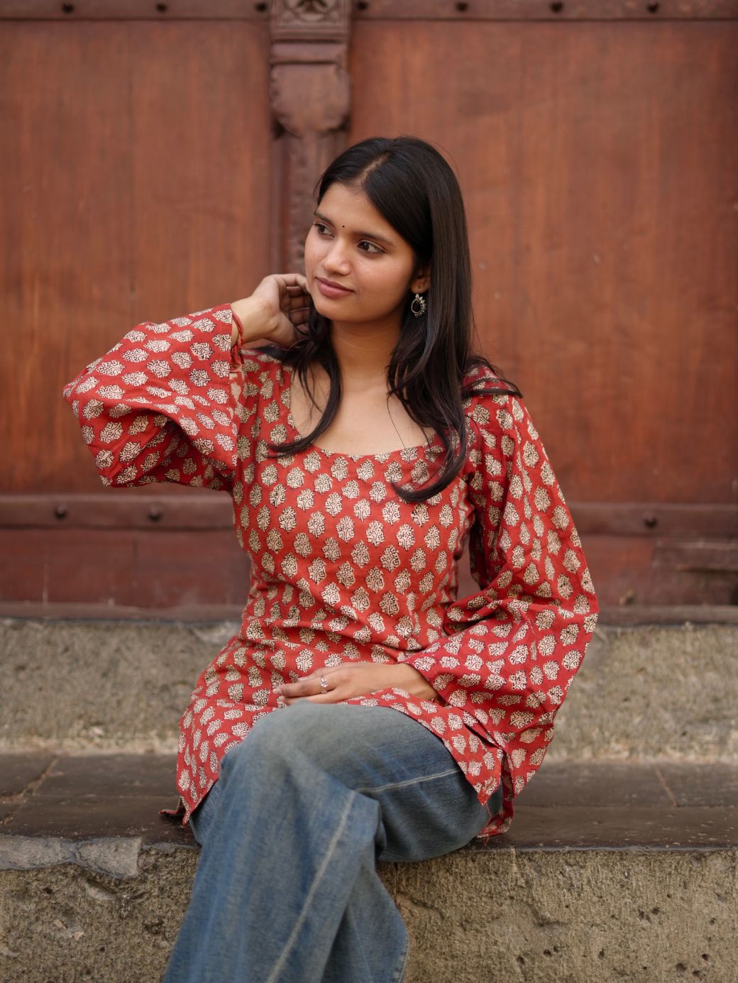 Mehar Rusty Bloom Short Kurti