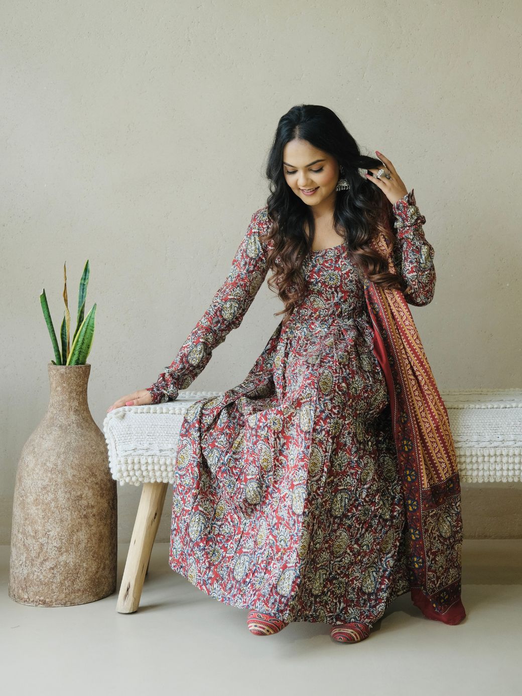 Samara Set Three Piece Cotton Anarkali Set