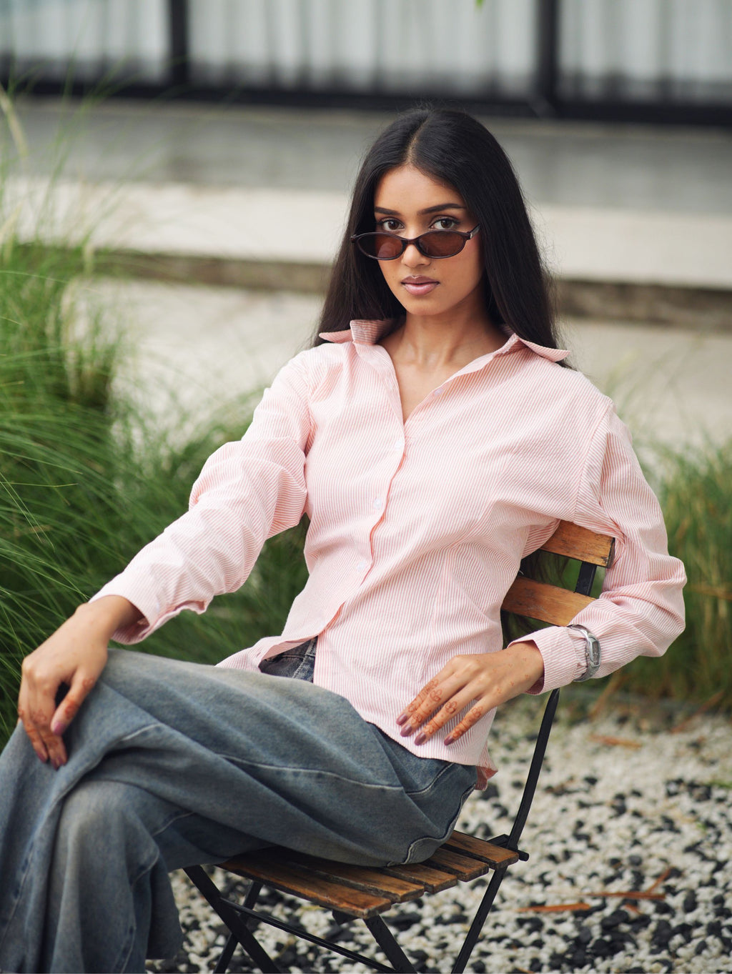 Veronika Corset Back Cotton Shirt for Women
