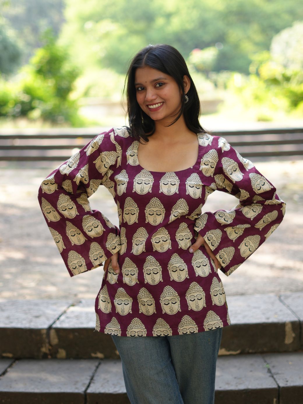 Buddha Bliss Cotton Short Kurti