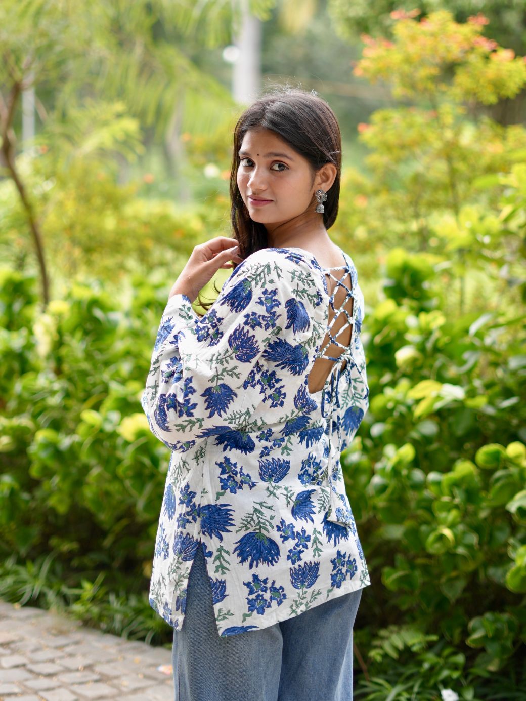 Indigo Floral Kurti