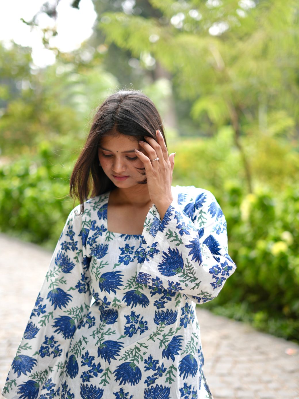 Indigo Floral Kurti