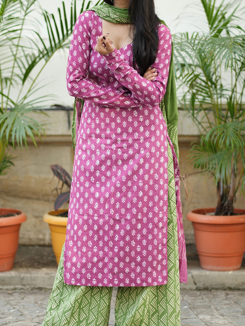 Blossom Pink Kurta Set with Full Sleeve