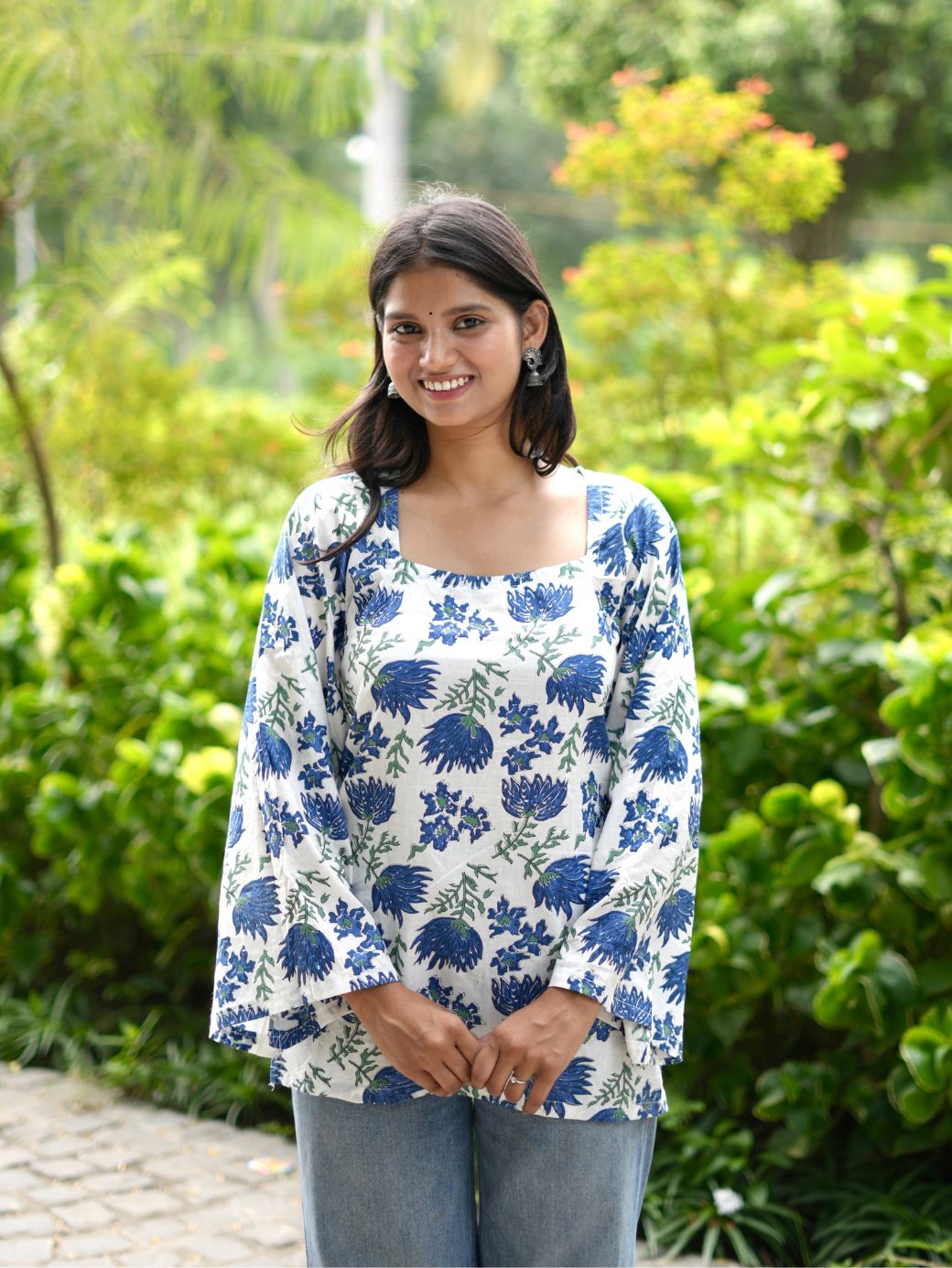 Indigo Floral Kurti