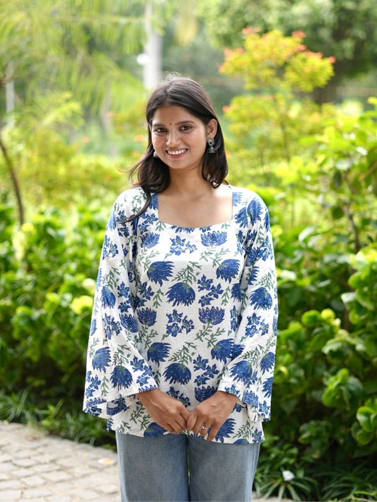 Indigo Floral Kurti