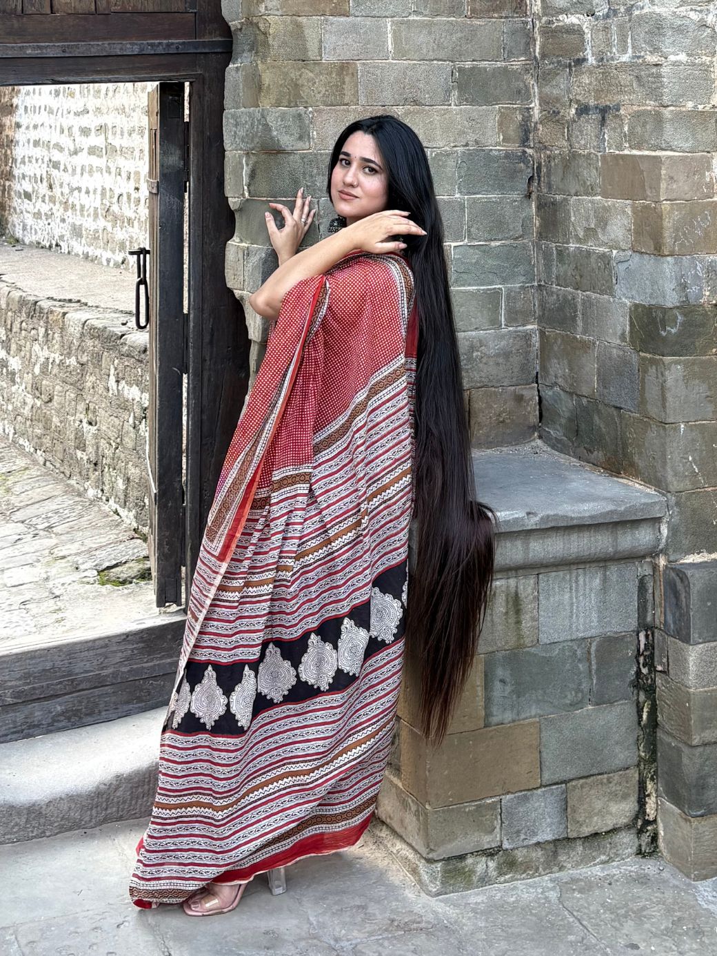 Ruby Charm Cotton Saree