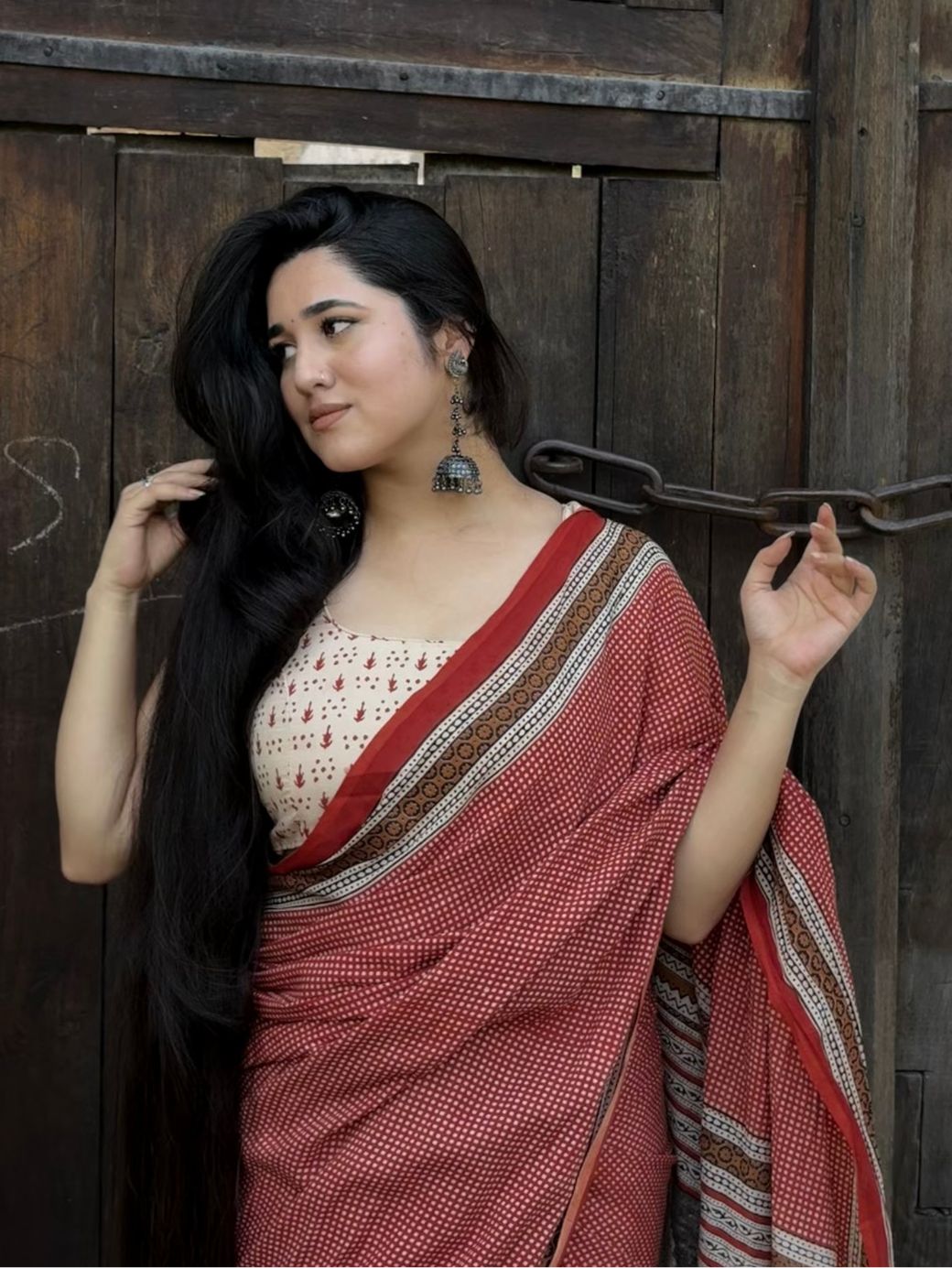Ruby Charm Cotton Saree