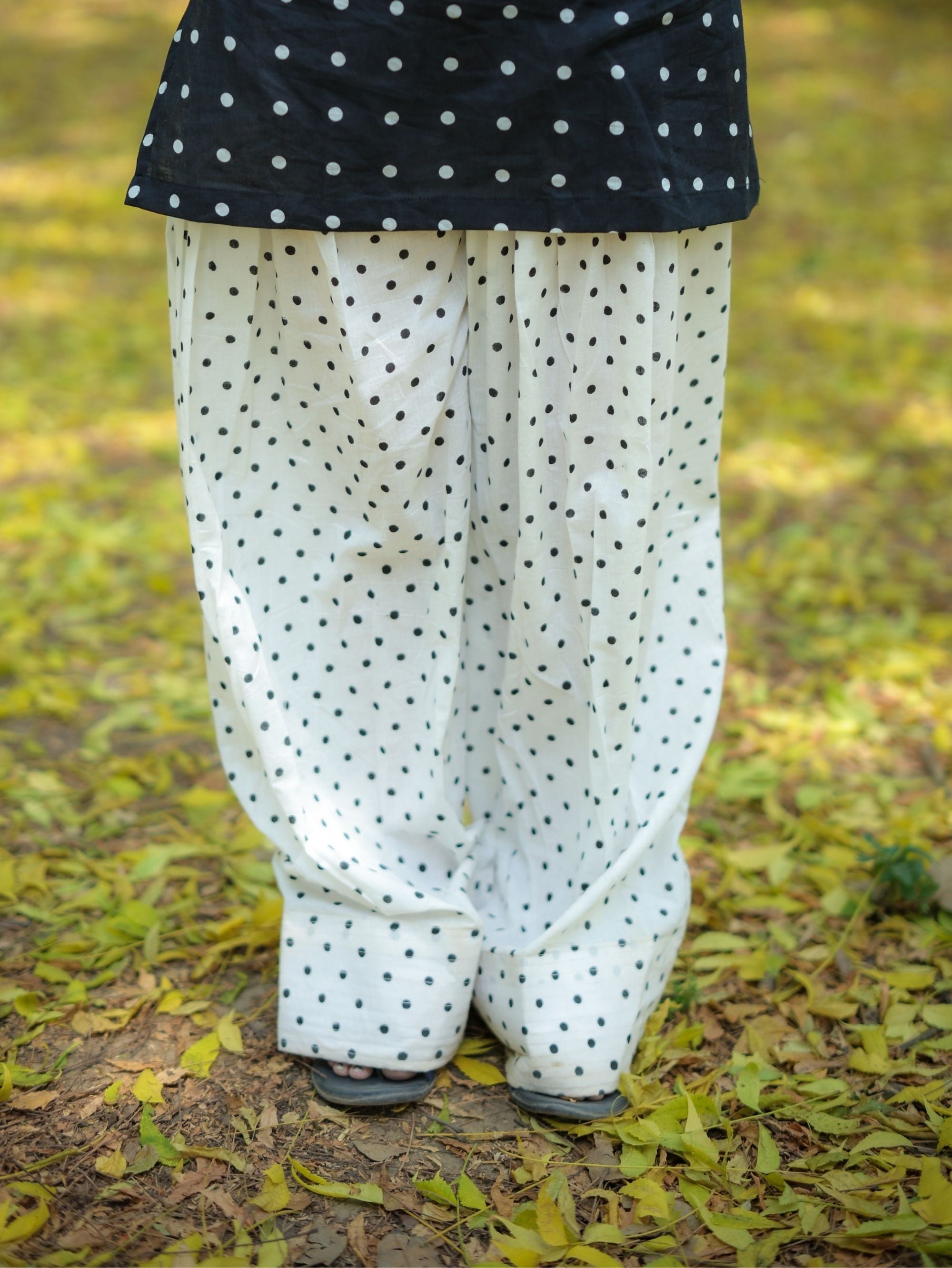 Ivory Noir Black & White Farshi Salwar Set with Dupatta
