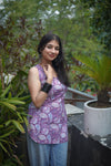 Lilac paisley handblock kurti