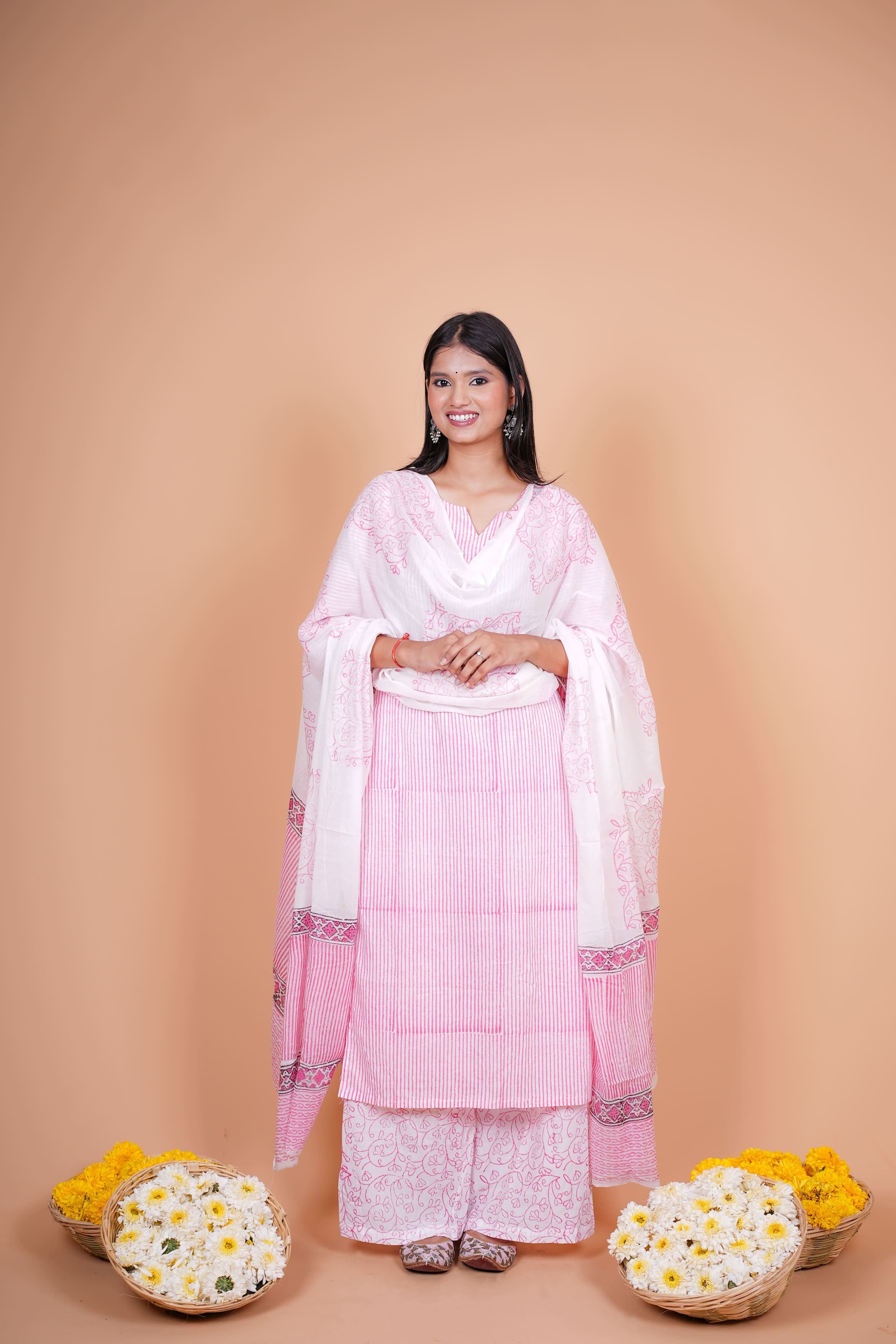 Pink Straight Three Piece Set