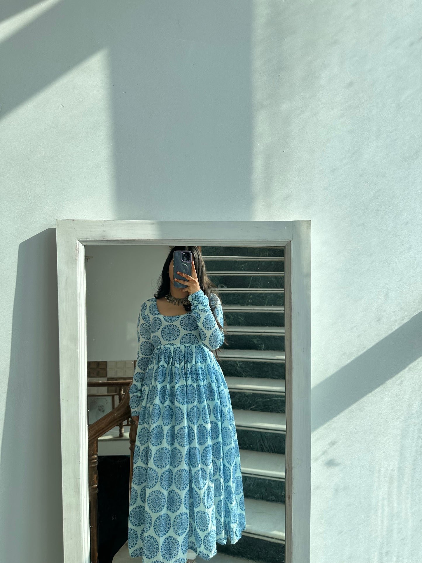 Charkha kameez (blue )