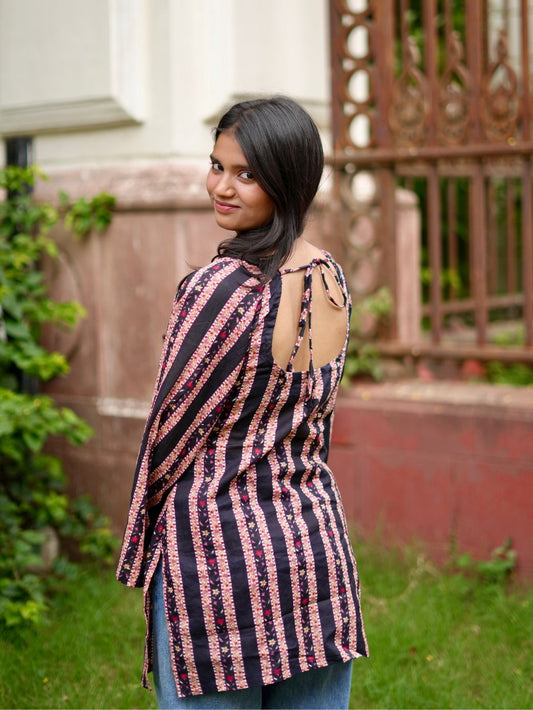 Evening Glow Striped Kurti