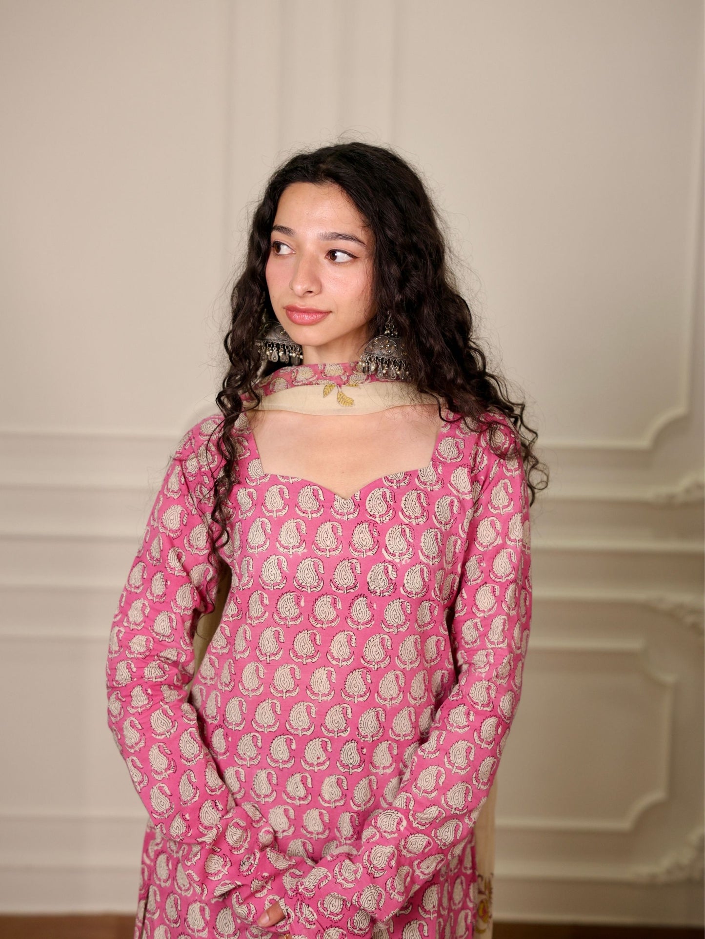 Kashmaksh Pink Cotton Suit Set