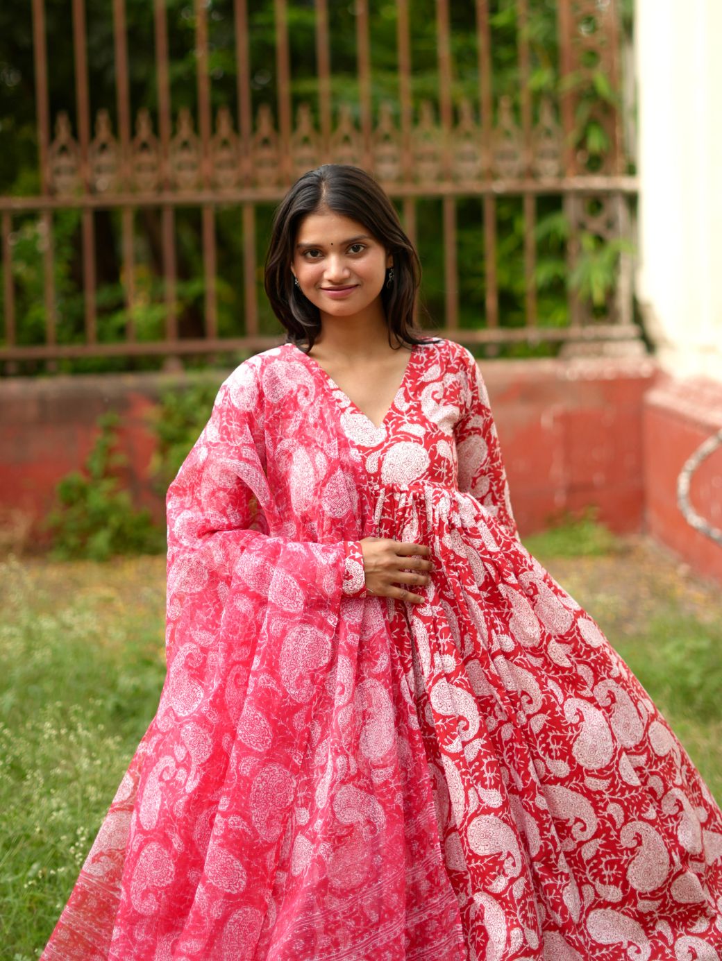 Aaina set (with extra ghera)