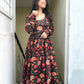 Black floral kameez