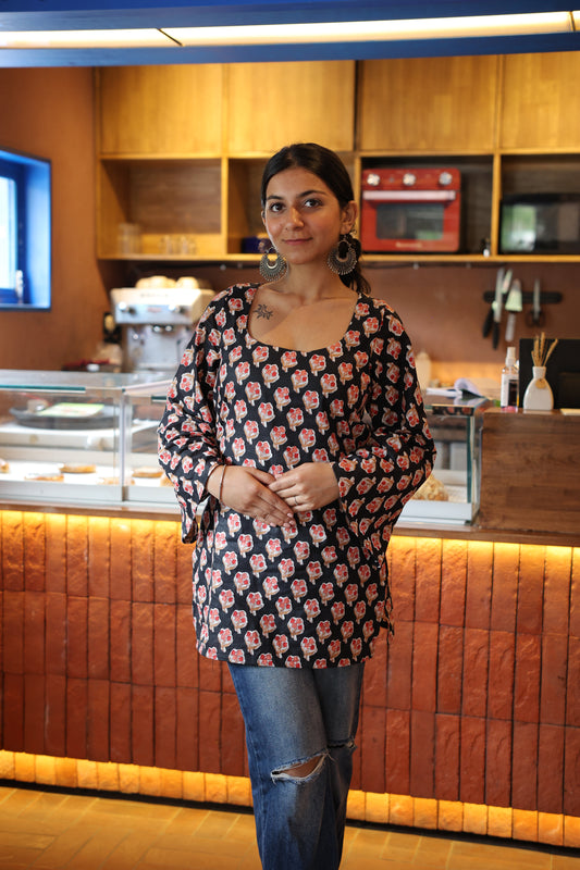 Midnight Mogra Short Kurti