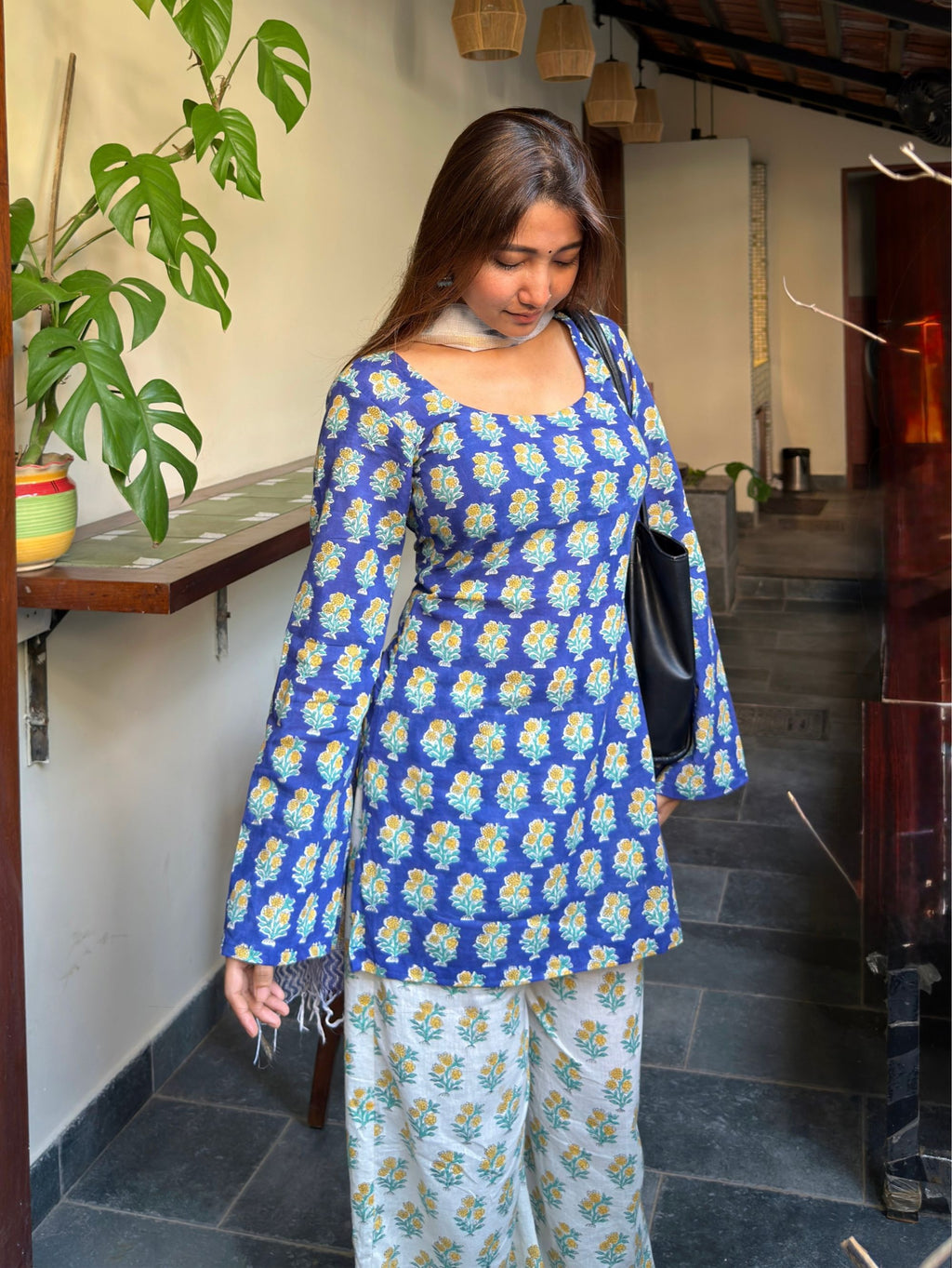 Avika Blue & White 3 Piece Y2K Set
