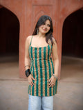 Mintora Green Convertible Short Kurti Set for Women