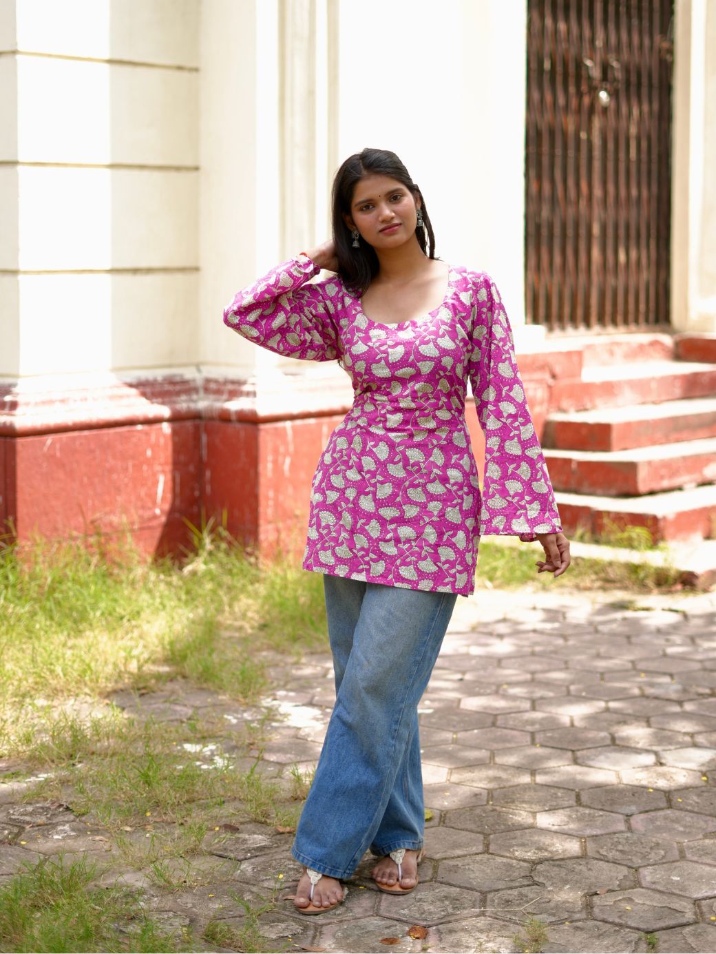 Orchid Charm Short Kurti