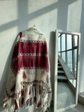 White tilak tiered Anarkali set ( chanderi dupatta )