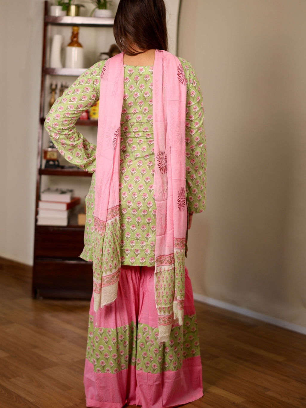 Darya Cotton Sharara Set with Chiffon Dupatta