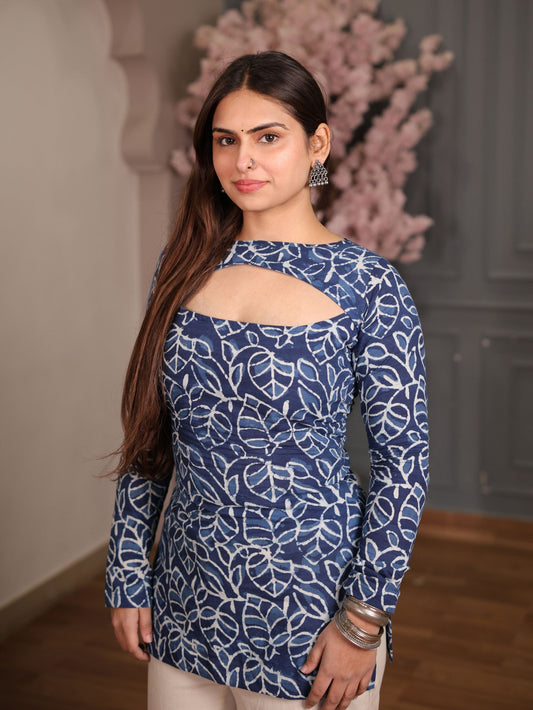 Aarohi Indigo Convertible Short Kurti Set