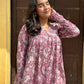 Peach paisley kurta