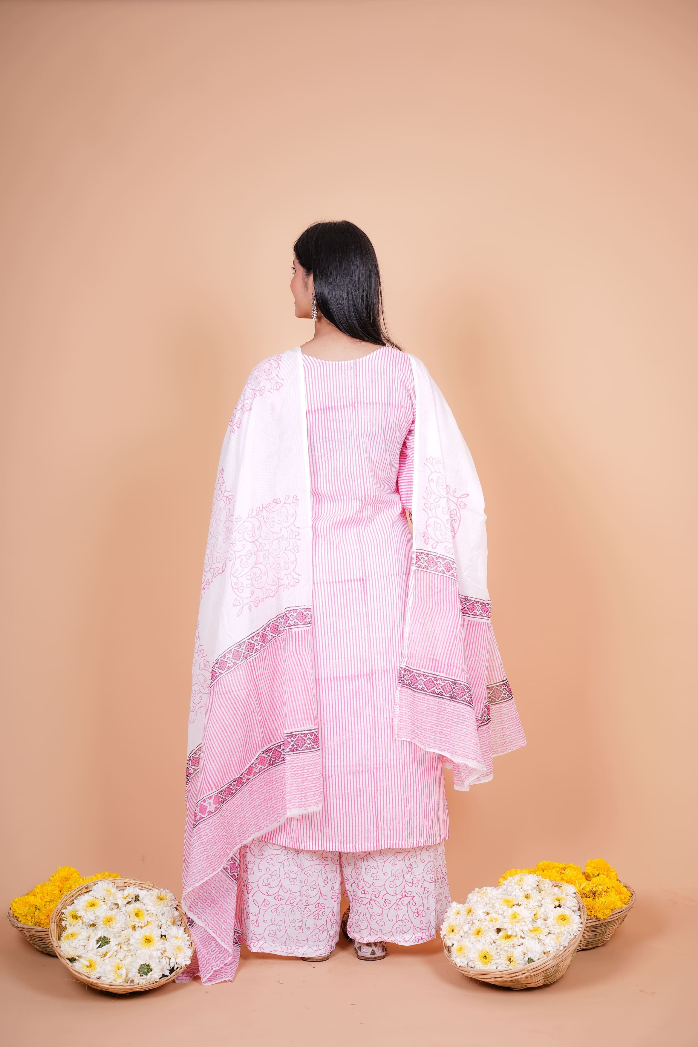 Pink Straight Three Piece Set