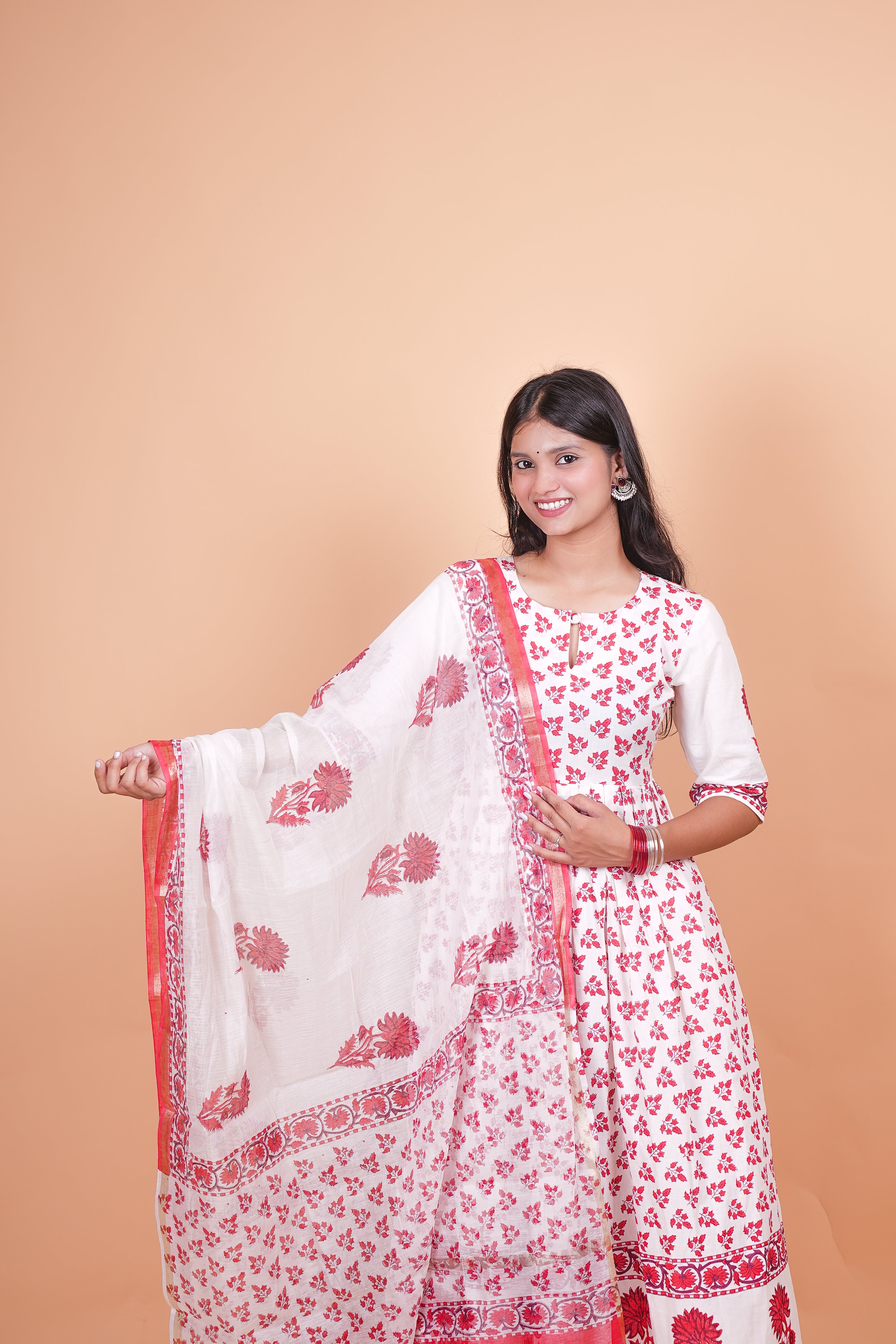 Pankhuri three piece chanderi set