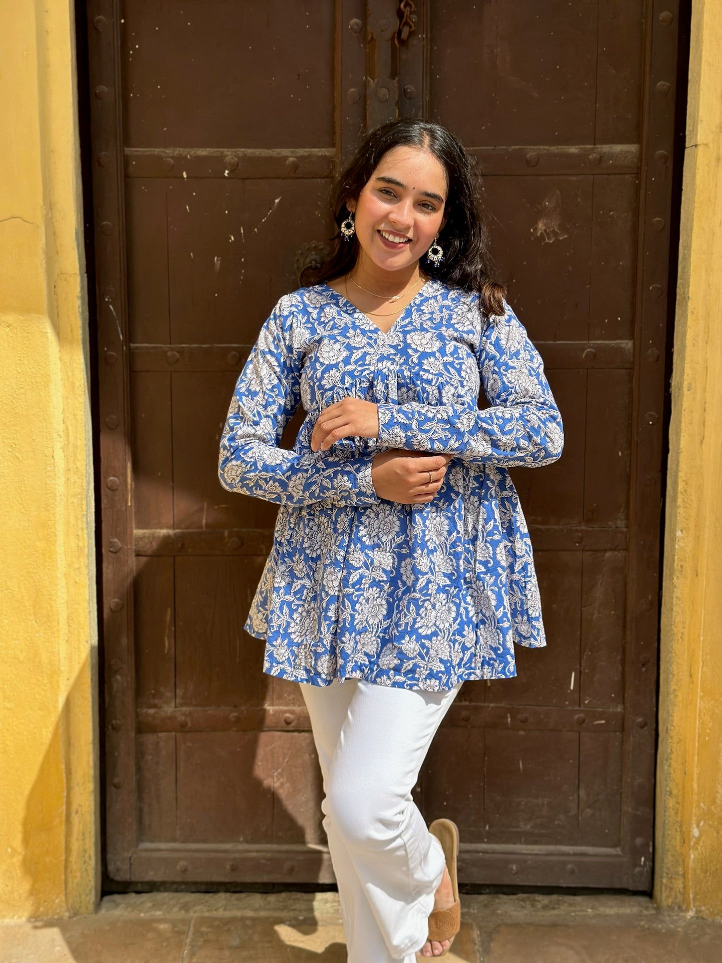 Blue Ambar short kurta