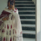 White tilak tiered Anarkali set ( chanderi dupatta )