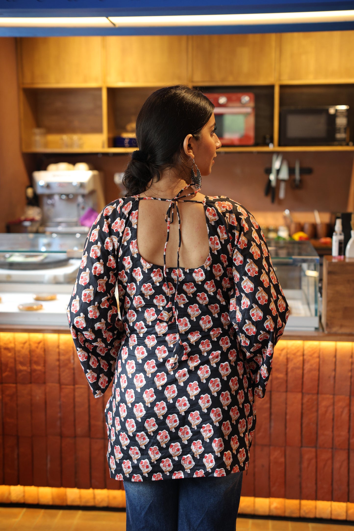 Midnight Mogra Short Kurti