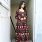 Black floral kameez